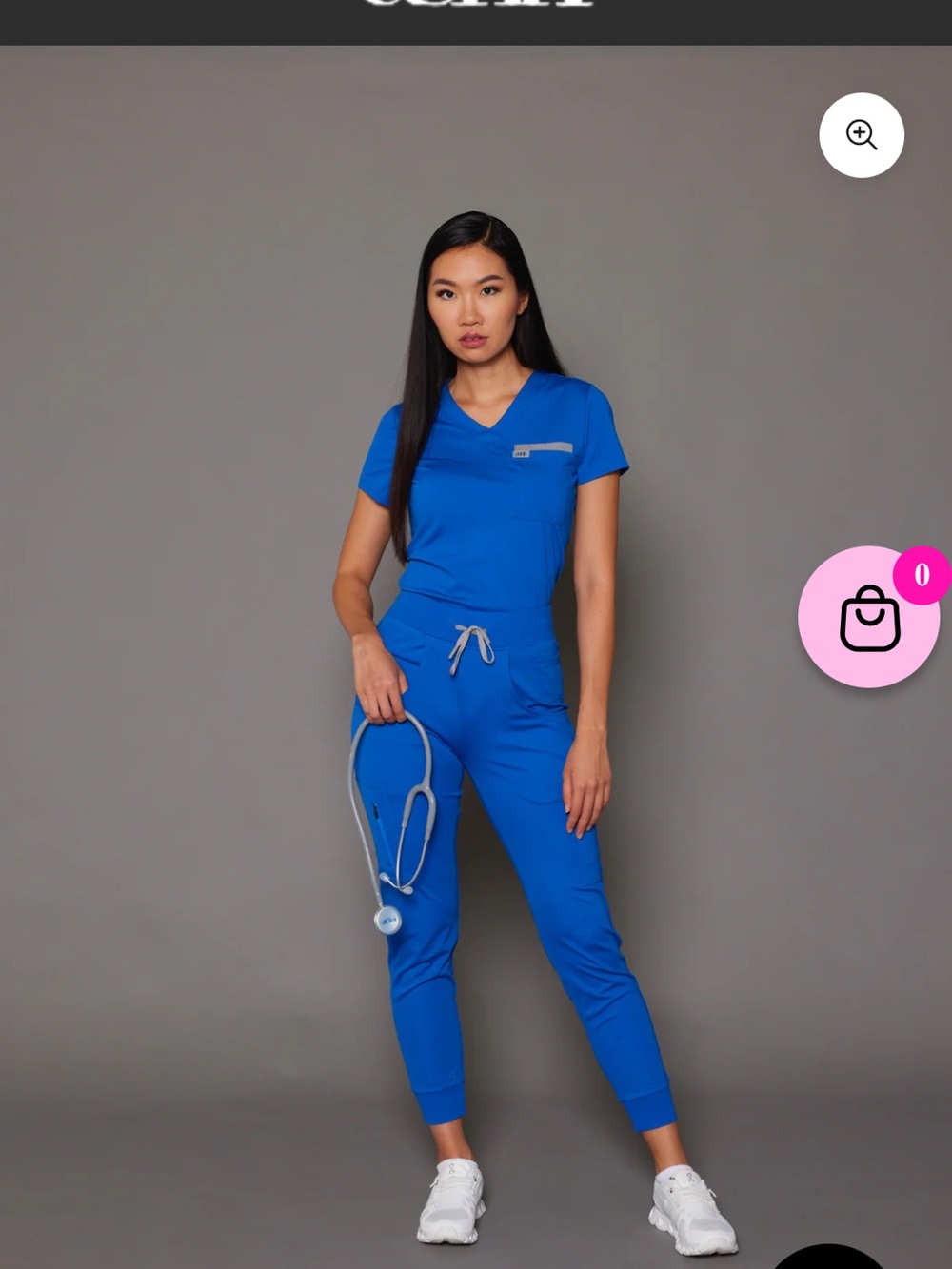Ashh Aneesa Royal Blue Scrub top + joggers